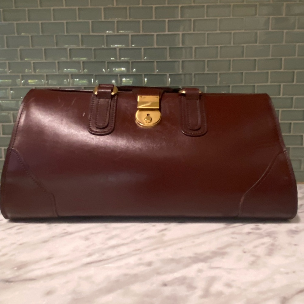 Vintage Schlesinger Brown Leather Handbag